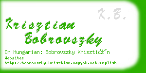 krisztian bobrovszky business card